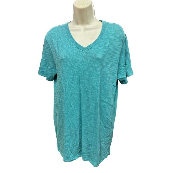 ATM Mens V-Neck Slub T-Shirt Green NWT Size Small - Picture 2 of 8